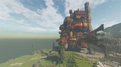 Howl's Moving Castle GHIBLI building Minecraft Map