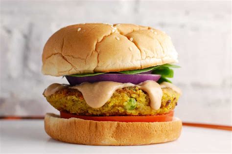 Quinoa Burger With Peas And Carrots One Bite Vegan