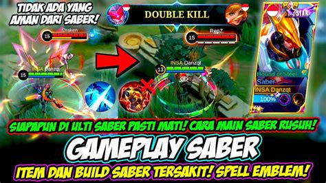 CARA BARU MAIN SABER COMBO SABER 1 HIT ITEM EMBLEM BUILD SABER 2023