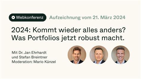 Webkonferenz Mit Dr Jan Ehrhardt Und Stefan Breintner Was Portfolios