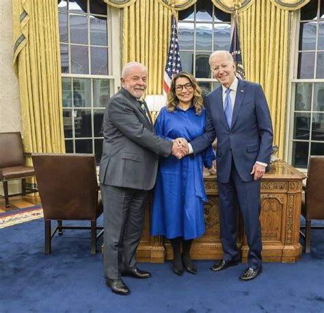 Janja Mostra Encontro De Lula Joe Biden Brasil Brilhando No Mundo