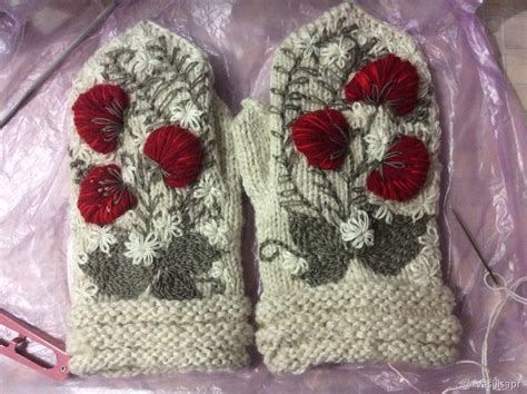 Украшаем варежки объемной вышивкой: Мастер-Классы в журнале Ярмарки ...