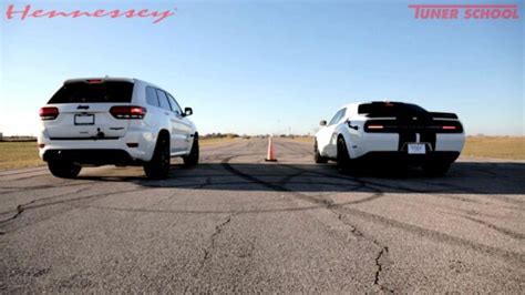 Hp Jeep Trackhawk Vs Hp Hellcat Challenger Widebody Street Drag