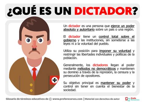 Qué es un Dictador Definición de Dictador