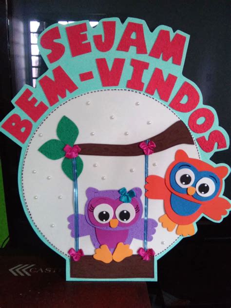 Placa Sejam Bem Vindos Em E V A Um Mimo Decora O Sala De Aula