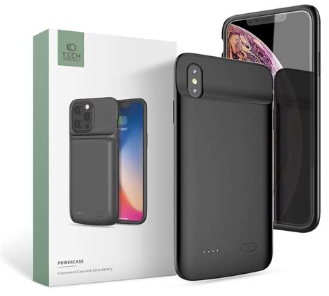 TECH PROTECT Battery Pack Do Apple IPhone X XS Czarny Etui Niskie