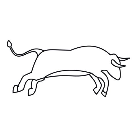 Bull icon, outline style 14916764 Vector Art at Vecteezy