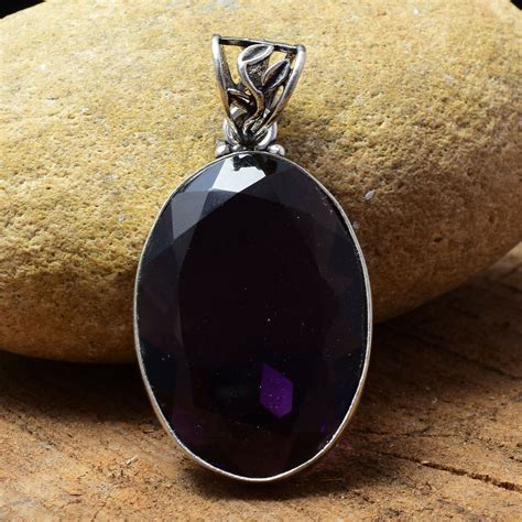 Fein Afrikanischer Amethyst Edelstein Sterling Silber Handgemacht