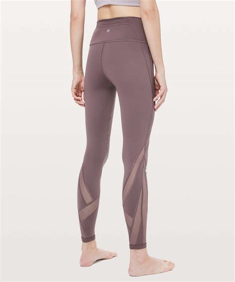 Lululemon Wunder Under High Rise Tight Mesh 28 Antique Bark Lulu