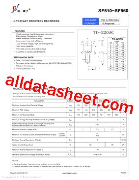 SF560 Datasheet(PDF) - DIYI Electronic Technology Co., Ltd.
