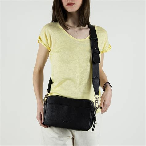 Black Crossbody Bag With Wide Strap Laroll Bags