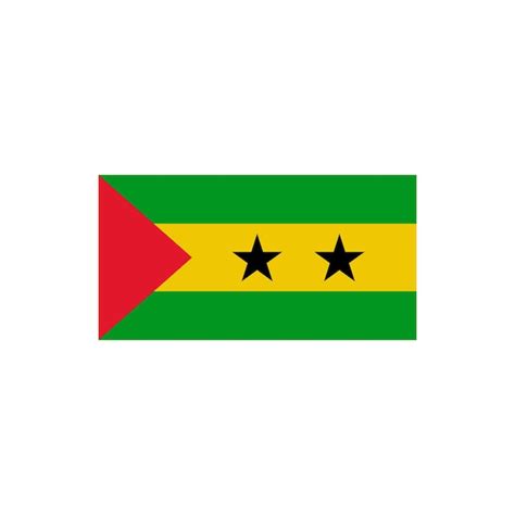 Premium Vector Sao Tome And Principe Flag Icon Vector