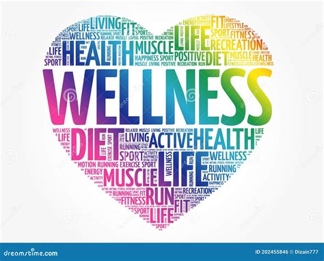 Wellness Word Cloud Fitness Sport Health Concept Stock Illustration