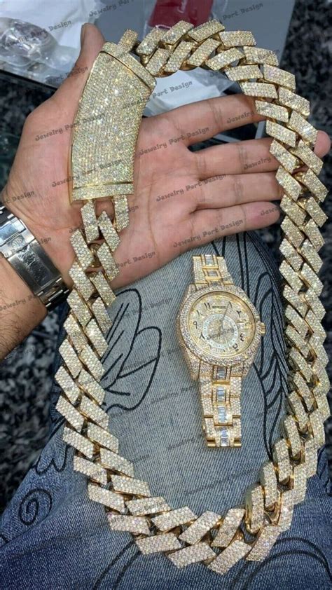 Real Moissanite Diamond Cuban Link Chain For Men 20mm Etsy Chains