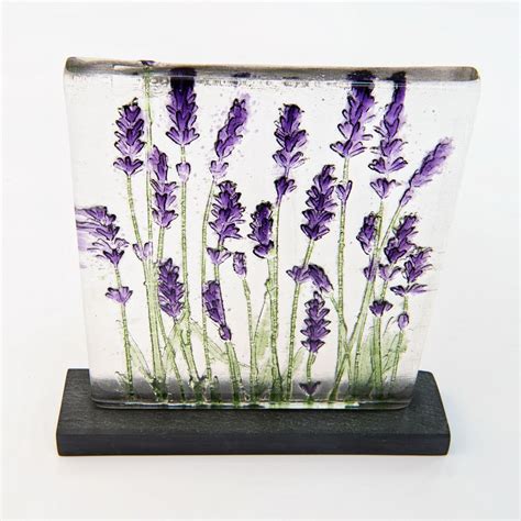 Lavender Handmade In Britain In 2020 Fused Glass Panel Fused Glass Art Cast Glass