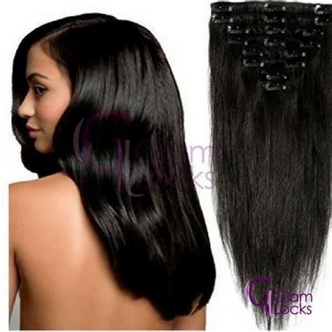 Clip In Hair Extensions Indian Remy Straight Wavy Curly At Rs