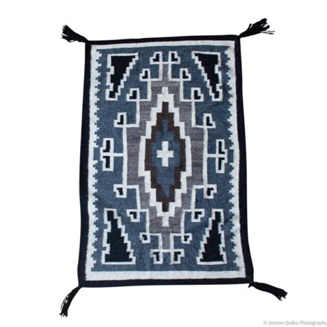 Blue Grey Vintage Navajo Weaving Wilde Ones London