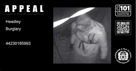 Cctv Still Released In Headley Burglary Investigation Hampshire And