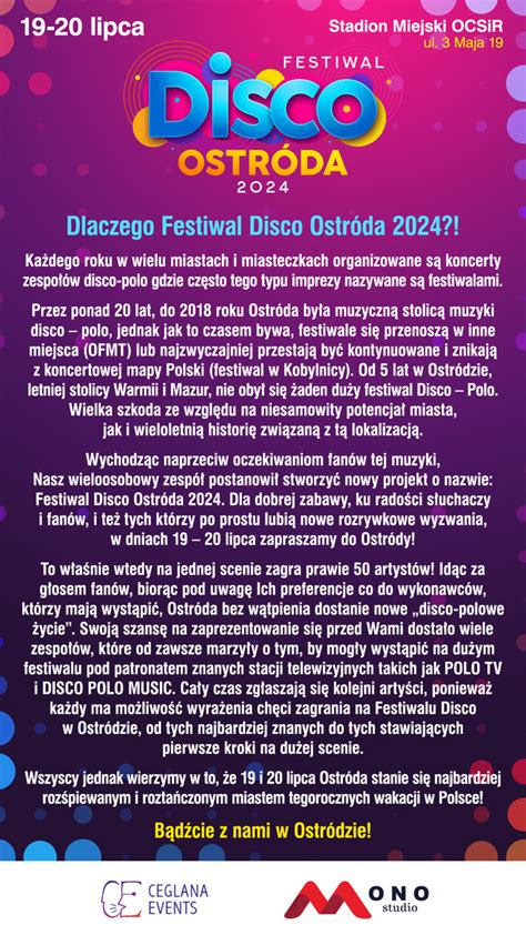 To Ju Pewne Disco Polo Wraca Do Ostr Dy Organizatorzy Zdradzili