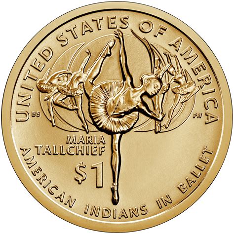 1 DOLLAR AMÉRINDIEN 1 DOLLAR 2023 P MARIA TALLCHIEF ET LE BALLET