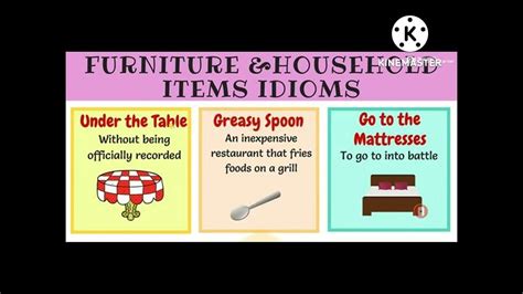 Furniture And Household Item Idioms Learn English Idioms Vocabulary