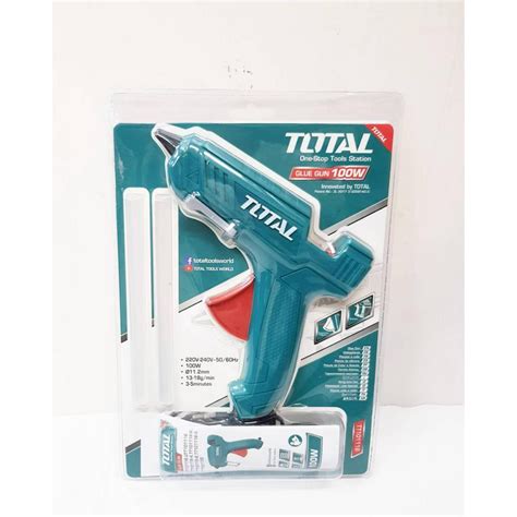 Total ปนกาวไฟฟา เลก 100 วตต พรอมกาวแทง 2 อน ในแพค รน TT101116 Hot Melt Glue
