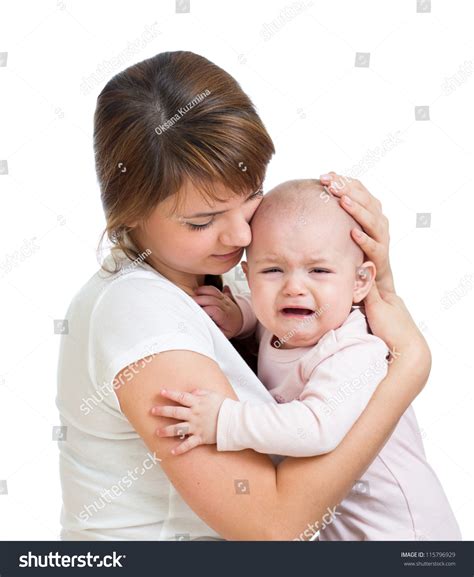 Mother Trying Calm Her Crying Baby Stock Photo 115796929 Shutterstock