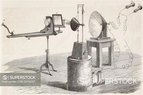 The photophone by Alexander Graham Bell, device that allows ...