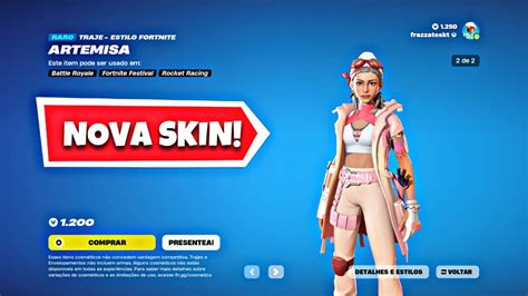 NOVA SKIN ARTEMISA LOJA DE HOJE FORTNITE 25 DE JANEIRO DE 2024