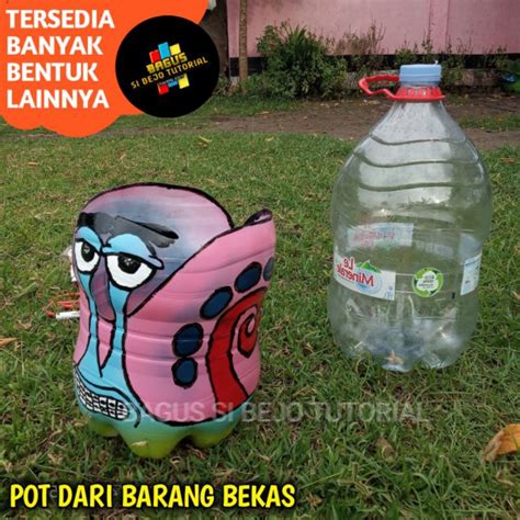 Jual POT DARI GALON BEKAS LEMINERALE KERAJINAN TANGAN BENTUK GARY SIPUT