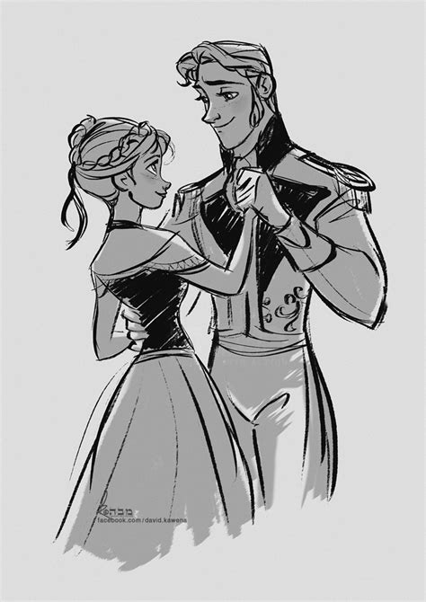 Disneys Frozen Anna And Hans By David Kawena By Davidkawena On