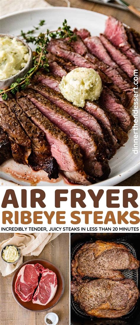 Air Fryer Ribeye Steaks Recipe Dinner Then Dessert