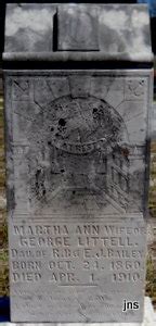 Martha Ann Bailey Littell M Morial Find A Grave