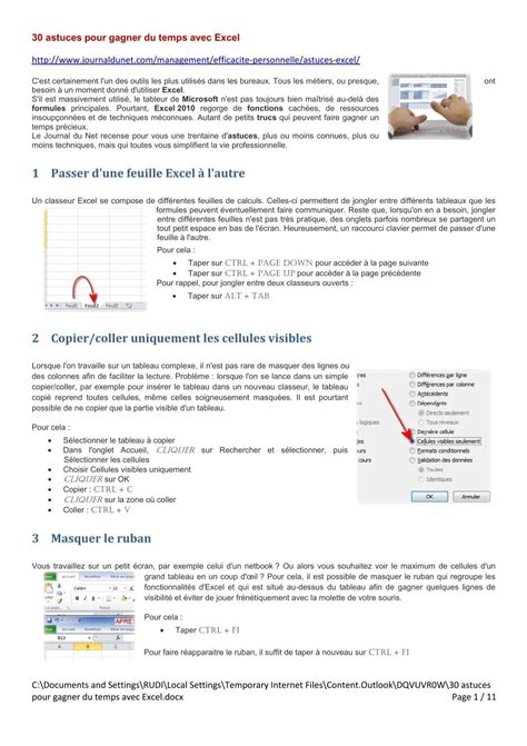 Astuces Pour Gagner Du Temps Avec Excel Pdf