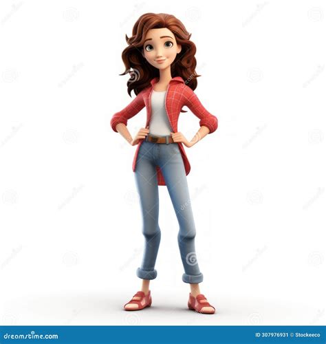 Disney Pixar Style 3d Render Of A Youthful Star Princess Stock