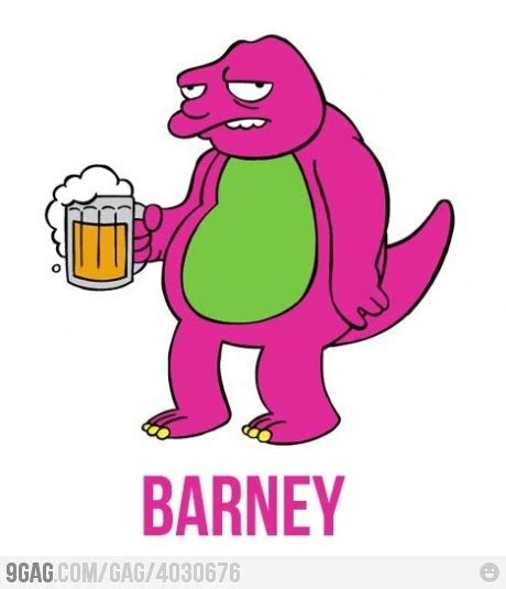 Barney vs. Barney | Simpsons drawings, Simpsons funny, Simpsons art