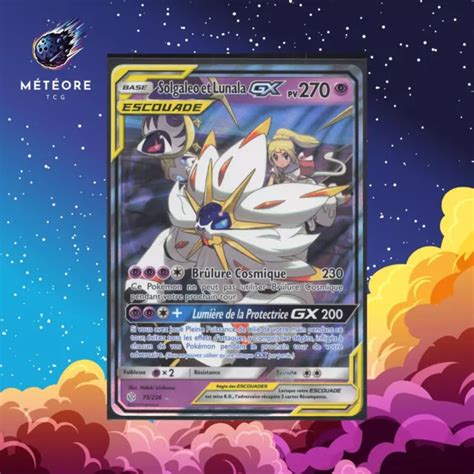 Carte Pok Mon Solgaleo Et Lunala Gx Soleil Lune Clipse