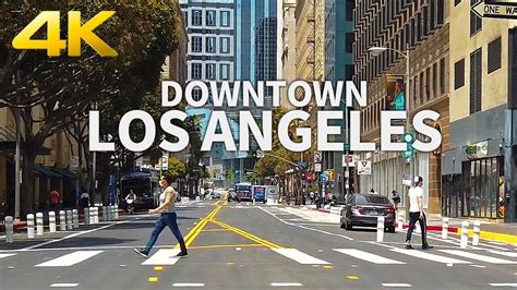 Walking Downtown Los Angeles Partially Reopening Th Grand Ave Th