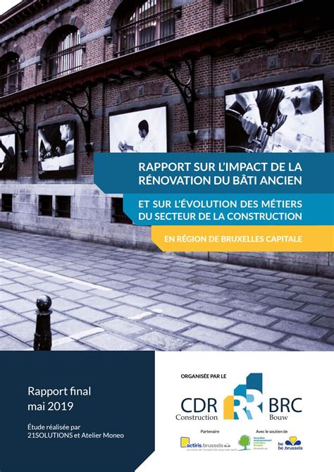 Conclusions de l étude Rénovation du bâti ancien et évolution des