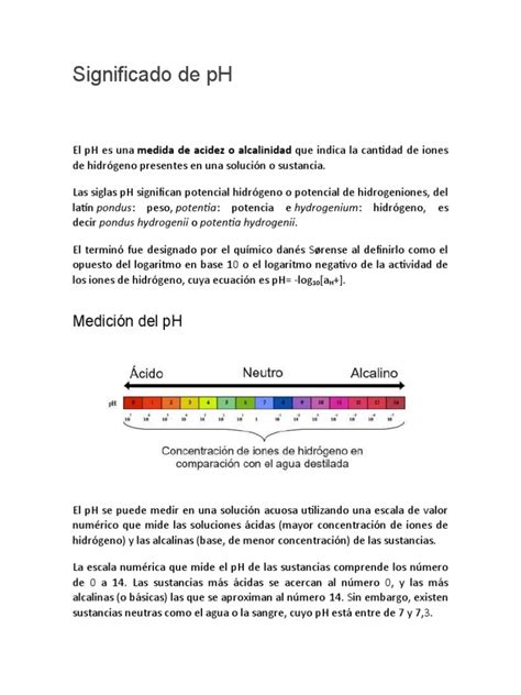 Significado De P H - Significado de PH | PDF | Ph | Física Aplicada e Interdisciplinaria