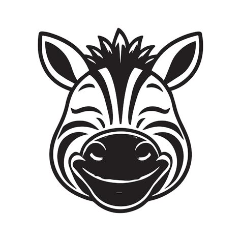 Zebra Face Outline Design Zebra Head Logo Concept Zebra Vector