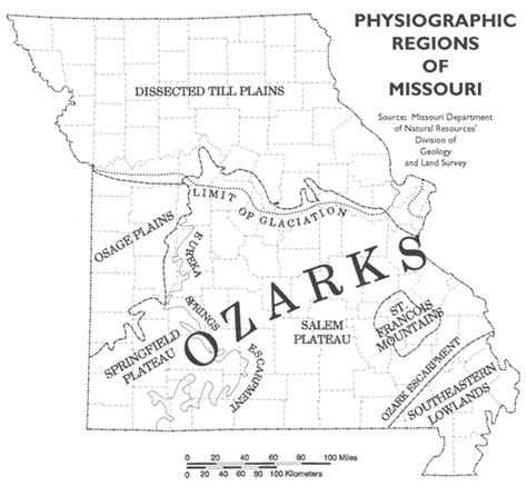 Physiographic Regions Of Missouri Teaching Upper Elementary Land