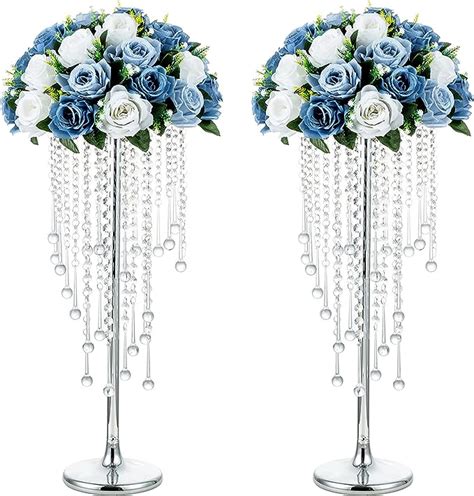 Amazon Nuptio Silver Crystal Wedding Centerpieces Pcs In