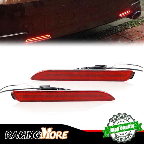 2X For Toyota Avalon Sienna Red Lens LED Rear Bumper Reflector Tail