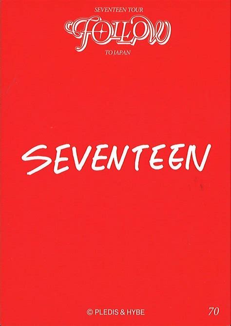 Seventeen Follow To Japan Hoshi Trading Card