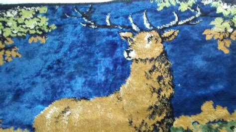 Vintage Tapestry With Deer In A Forest Soft Plush Etsy