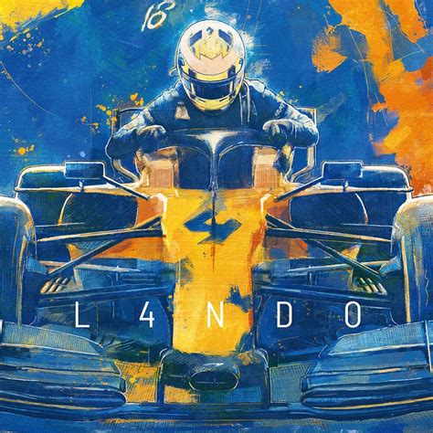 Lando Norris F Mclaren Formula Wall Art Artist Signed Etsy