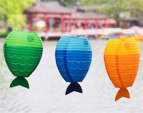 Hot Air Balloon Paper Lantern Color Pattern Paper Lanterns For Etsy