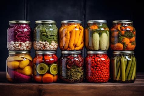 Premium Photo | Pickled vegetables jar Generate Ai