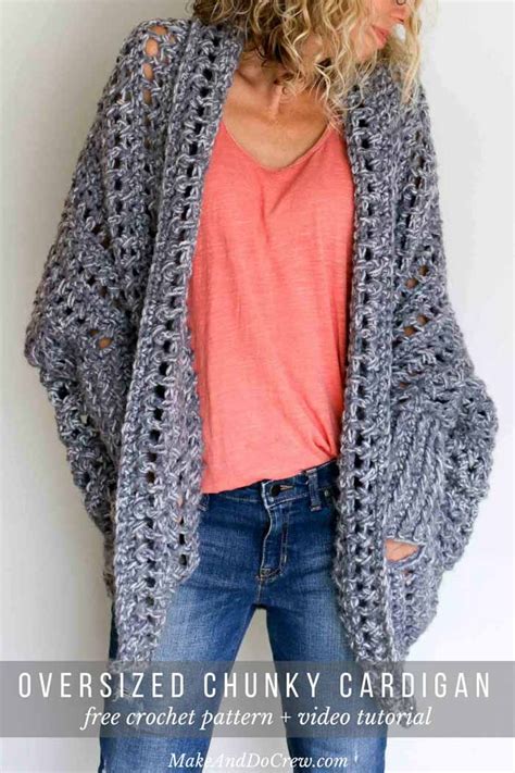 Crochet Chunky Cardigan Pattern Amelias Crochet